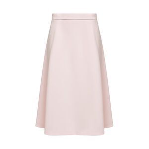 Max Mara Studio Women Pink Crepe Msegirante Flared Midi Skirt